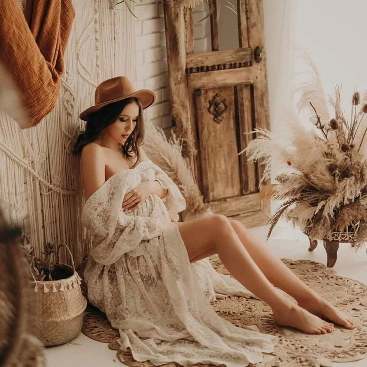 Marguerite Lace Maxi Dress | Ecru