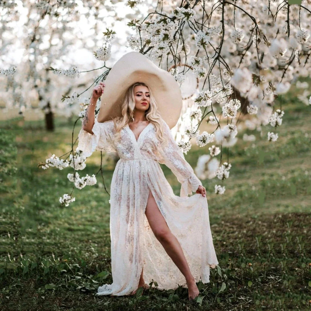Marguerite Lace Maxi Dress | Ecru